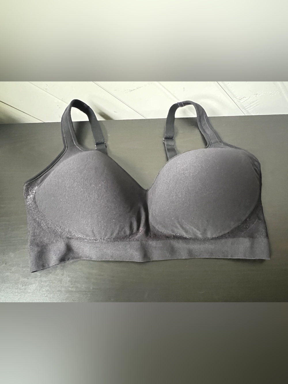 Shapermint Black Seamless Padded Support Core Bra 2X
